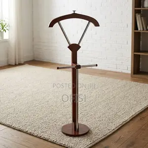 Coat Hanger; Mahogany Executive Office Coat Hanger