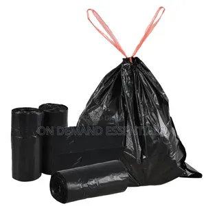 100pcs Extra Strong Trash Bags With a Drawstring