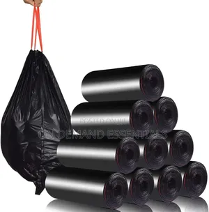 100pcs Extra Strong Trash Bags With a Drawstring