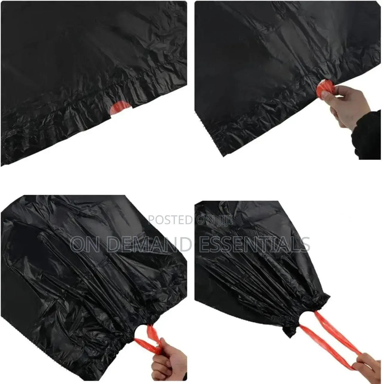 100pcs Extra Strong Trash Bags With a Drawstring