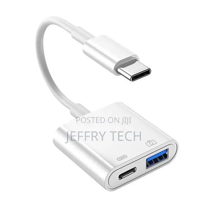 Type-C to USB a Port OTG Cable Compatible With iPhone 15, MacBook Pro