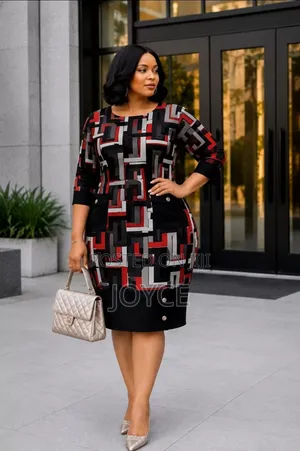 Straight Dress With Pockets Design