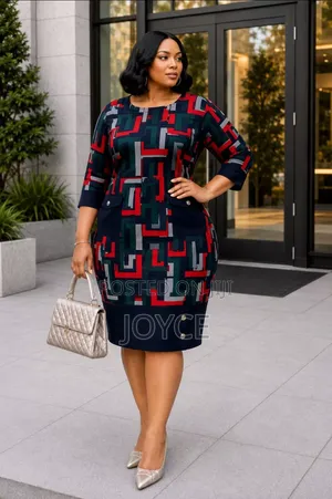 Straight Dress With Pockets Design