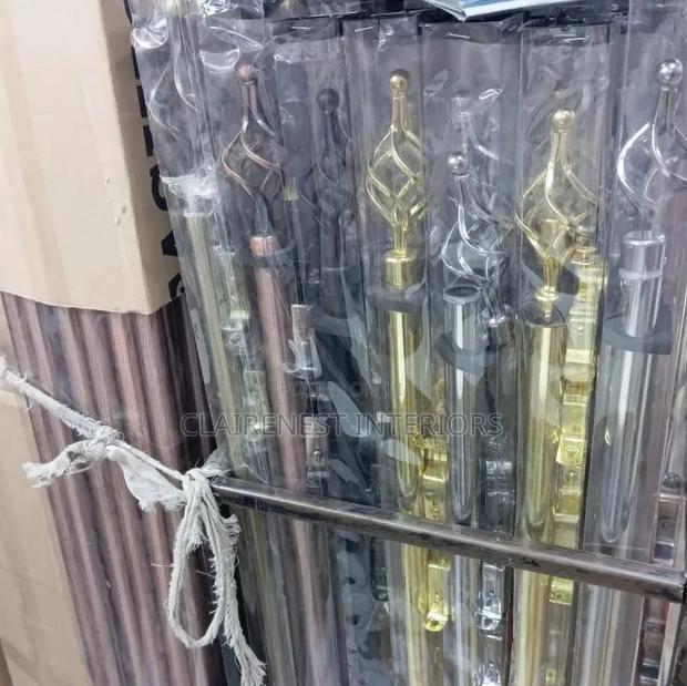 Gold, Black, Bronze Least Expensive Adjustable Window Curtain Rods - main view