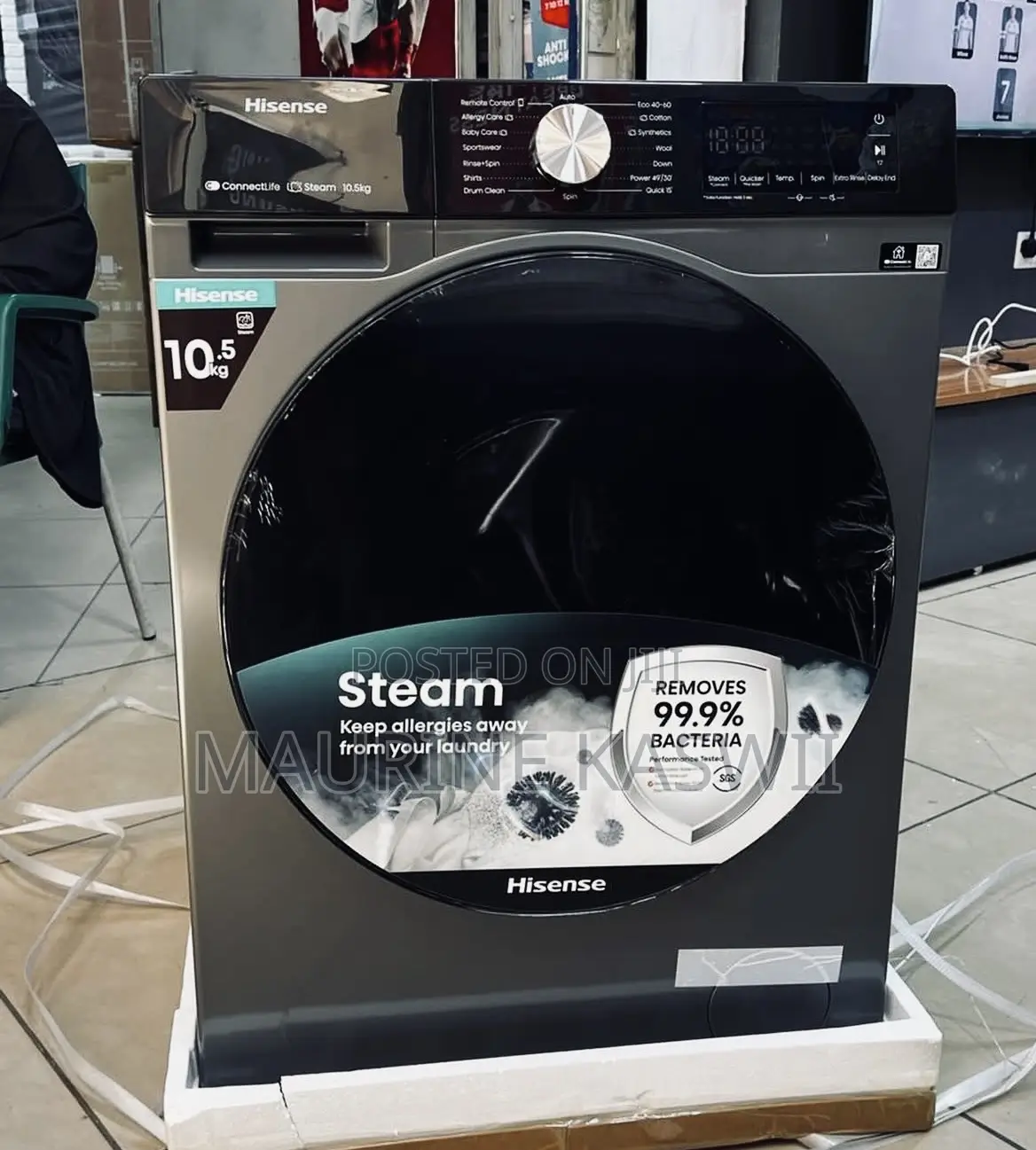 Hisense 10.5 Kg Washer Wf3s1043bt Inverted Motor