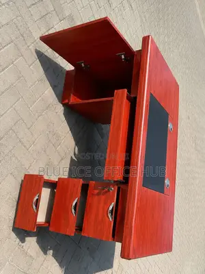 Modern Executive Office Desk With Drawer Cabinet