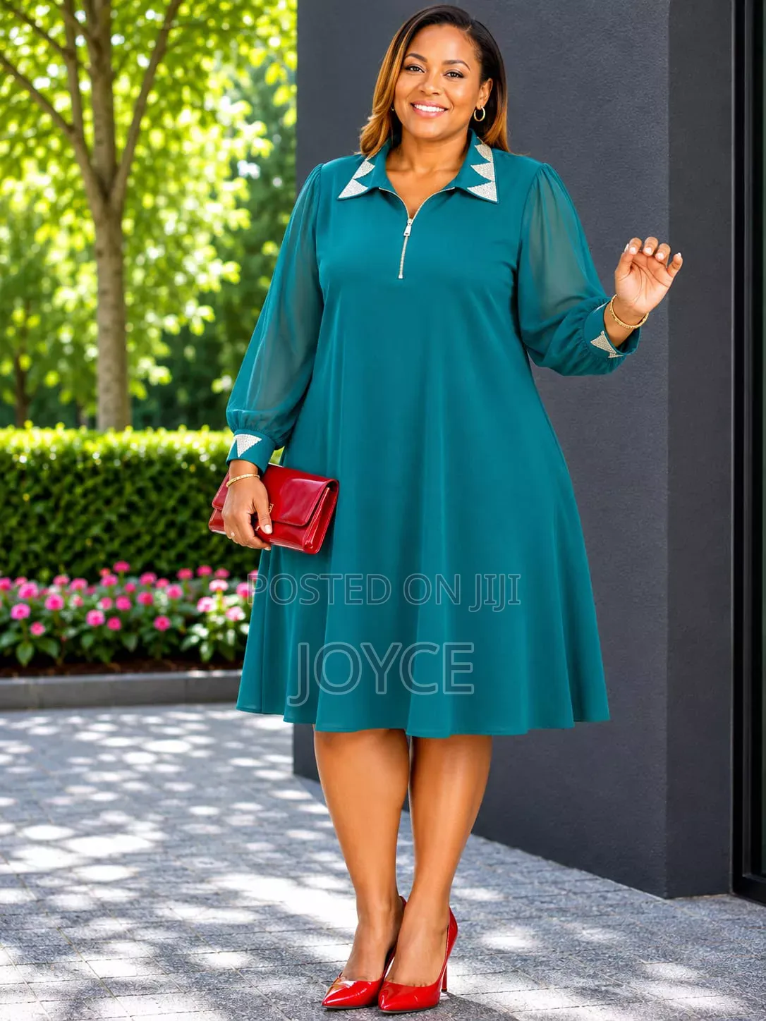 A-Line Dress With Color