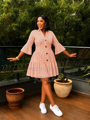 Skater Checked Dress