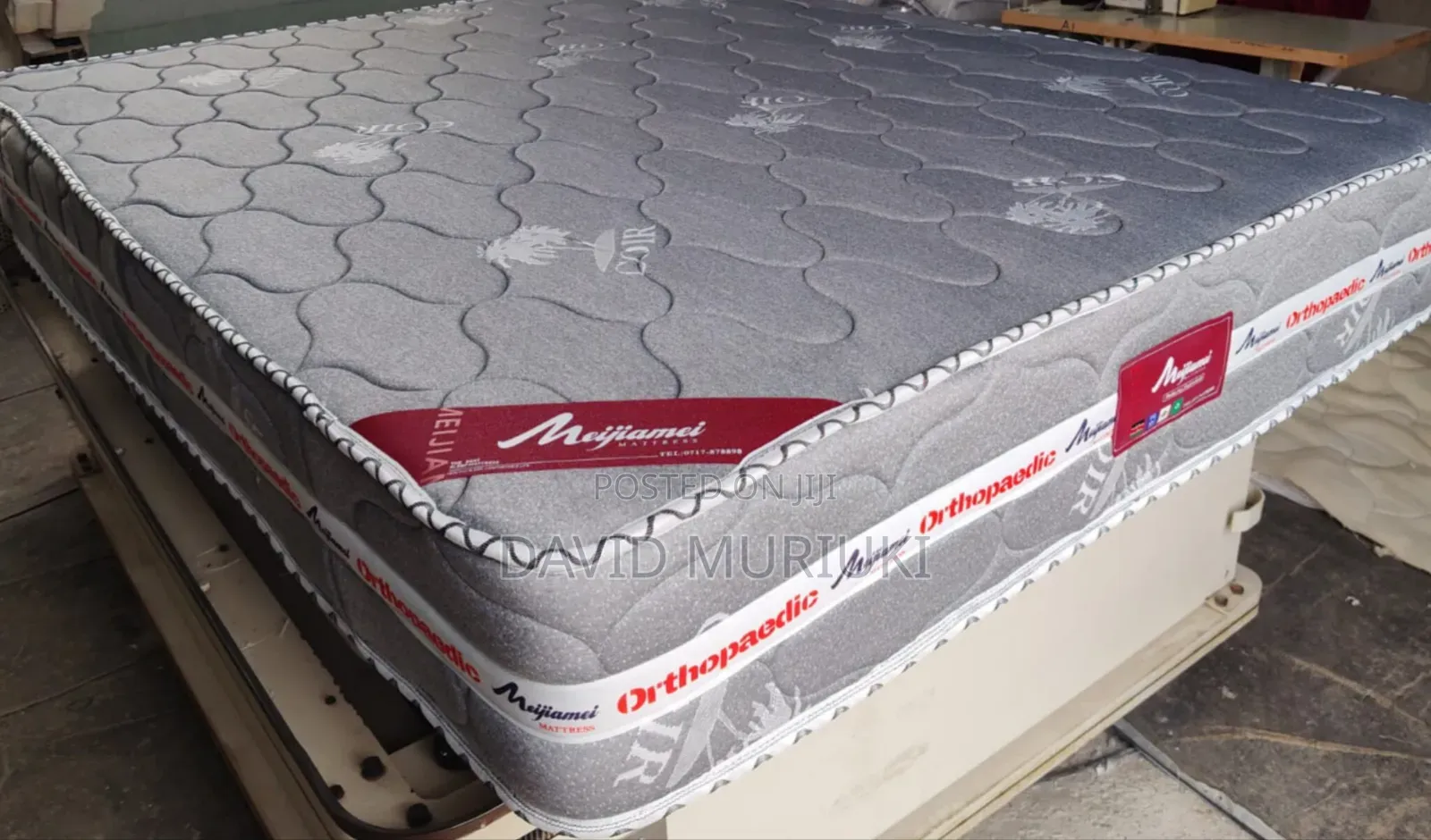 Orthopedic Spring Mattress - Grey, Firm, 35-65kg, 
6*6-10 Inches
