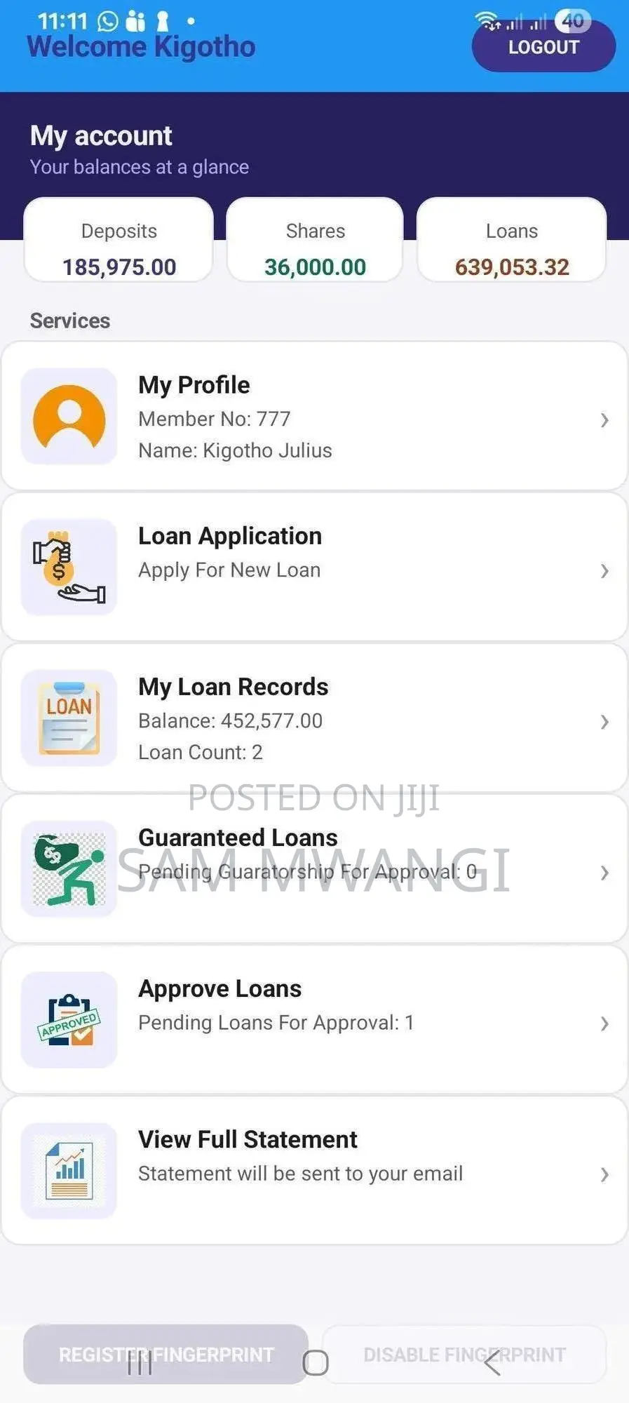 Affordable Sacco / Microfinance System