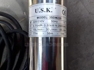 0.75hp Usk Slim Body Deep Well Submersible Pump