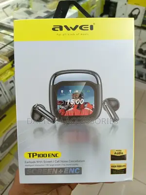 Awei Bluetooth Headphones TP100 ENC 5.4 With LCD - Black