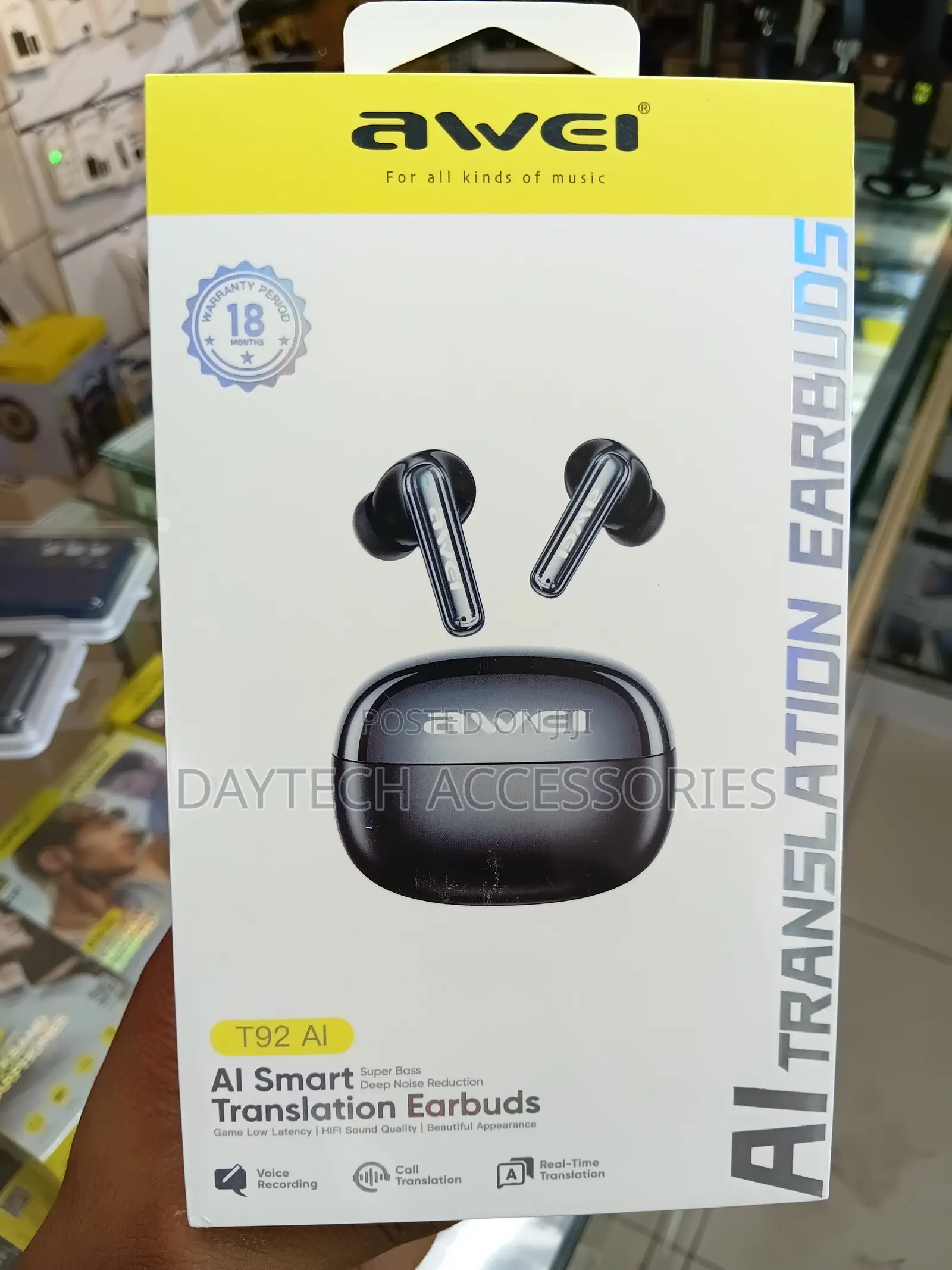 Awei T92 Anc Enc Wireless Bluetooth Earbuds.