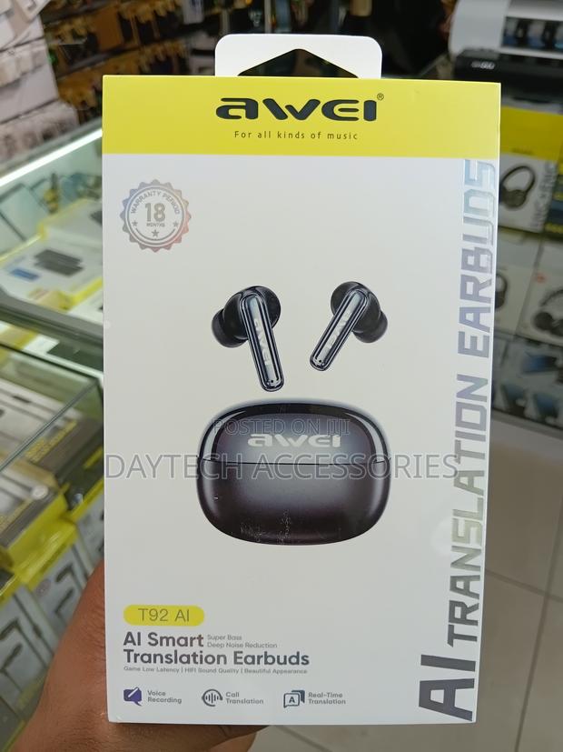 Awei T92 ANC Pro Sound Audio Earbuds - Black - thumbnail 2