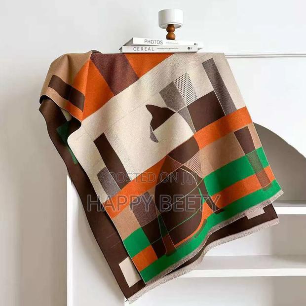 Double-Sided Warm Cashmere Winter Scarf - thumbnail 2