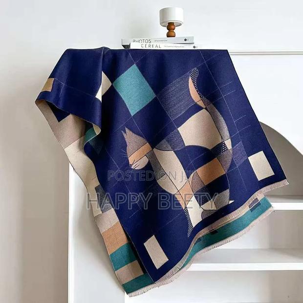 Double-Sided Warm Cashmere Winter Scarf - thumbnail 3