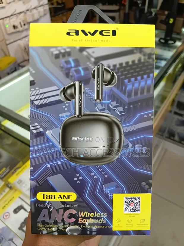 Awei T88 ANC Bluetooth 6 Mic Earbuds. - main view