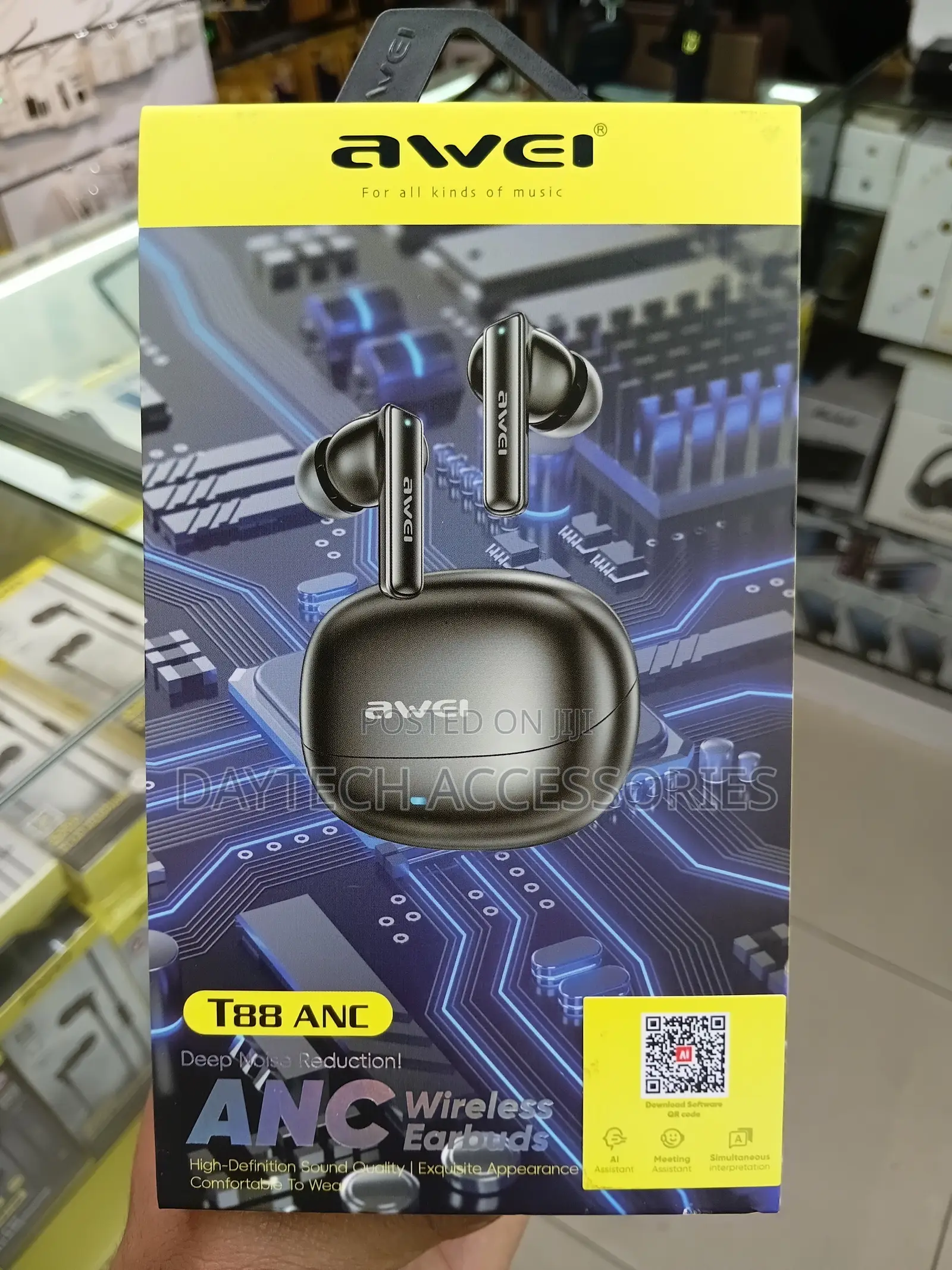 Awei T88 ANC Bluetooth 6 Mic Earbuds.