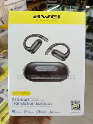 AWEI OWS T93 Al Open Bluetooth Earphone - Black