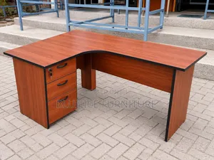 Lshape Executive Office Desk With 3 Lockable Drawer