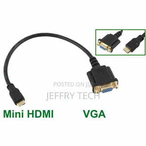 Mini HDMI- Male to DB15 VGA 15Pin Female Video AV Adapter Cable HDTV
