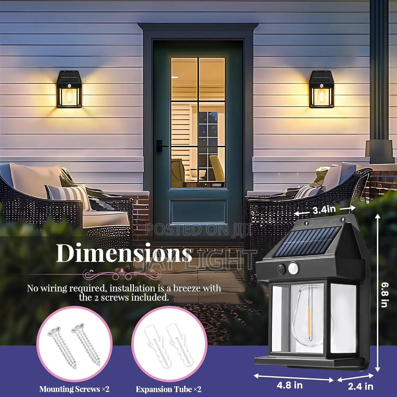 Motion Sensor LED Security Garden Solar Lamp