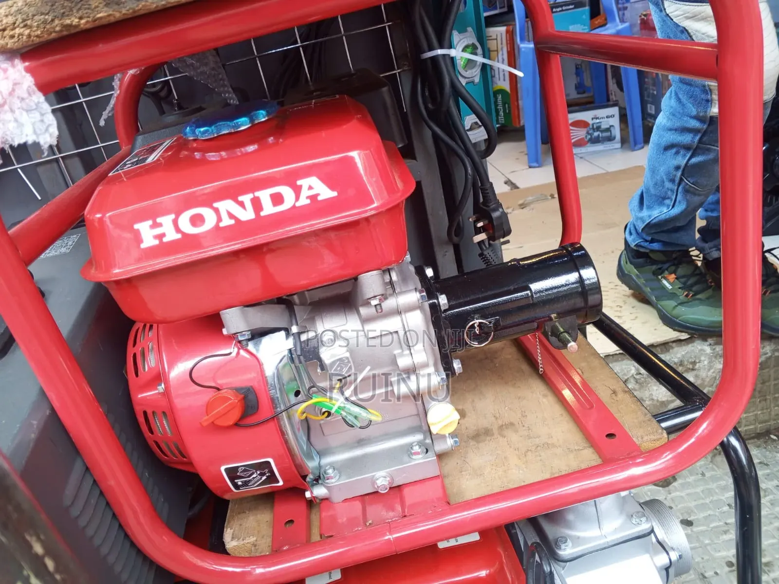 Honda Gasoline Engine Mounted on a Portable Concrete Vibrator