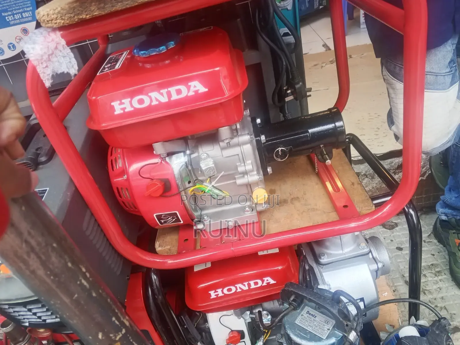 Honda Gasoline Engine Mounted on a Portable Concrete Vibrator