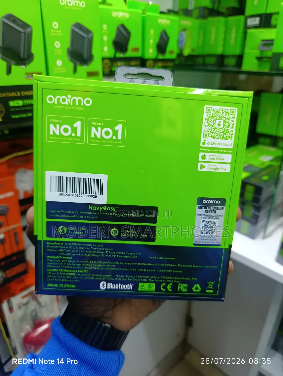 Oraimo SpaceBuds 2 AI Smart 45hrs Playtime True Wireless Earbuds