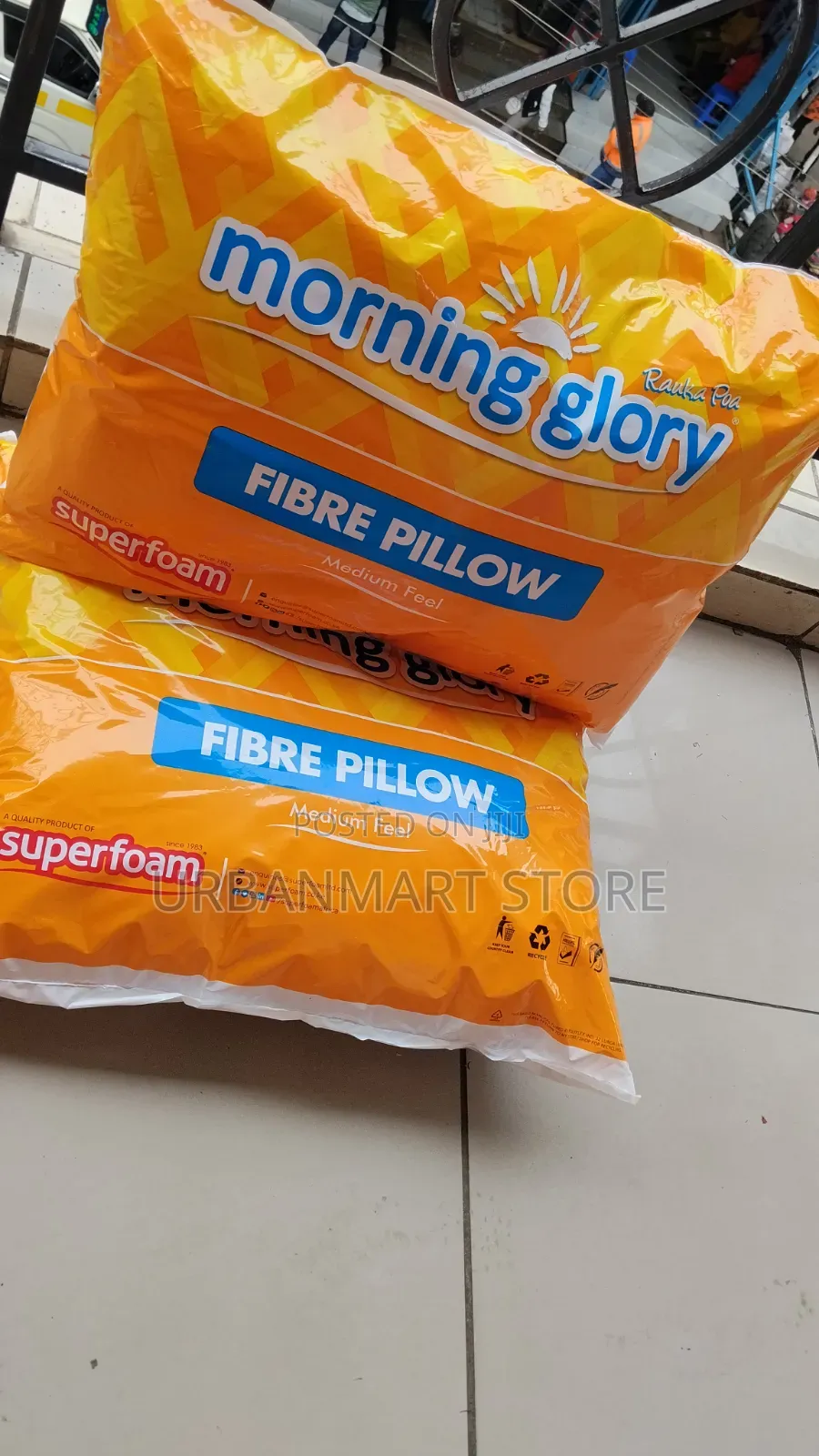 Morning Glory Fibre Pillow Pair – Soft Comfortable