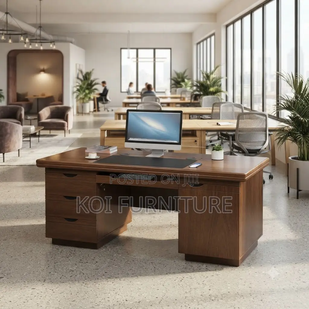 Office Desk; 1.4 Meters Executive Office Mahogany Panelling Desks