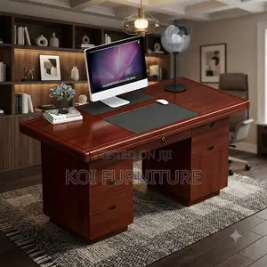 Office Desk; 1.4 Meters Executive Office Mahogany Panelling Desks