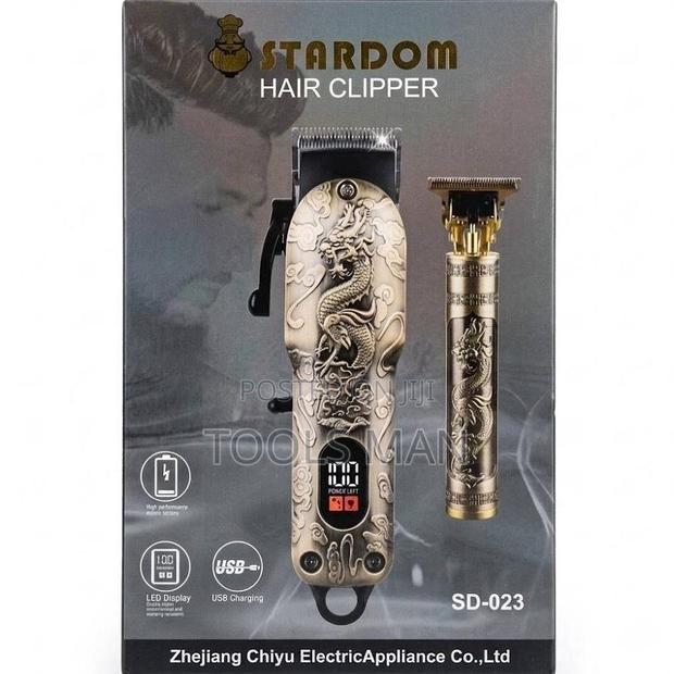 Hair Clipper Stardom SD-023 Cordless Trimmer Dragon Carving USB - main view