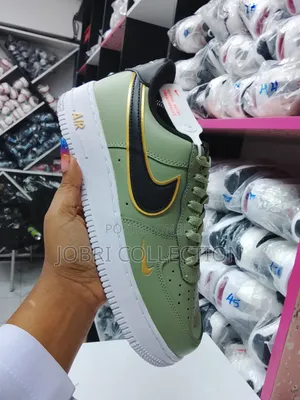 Nike Air Force 1 " Double Swoosh Olive" Sneakers