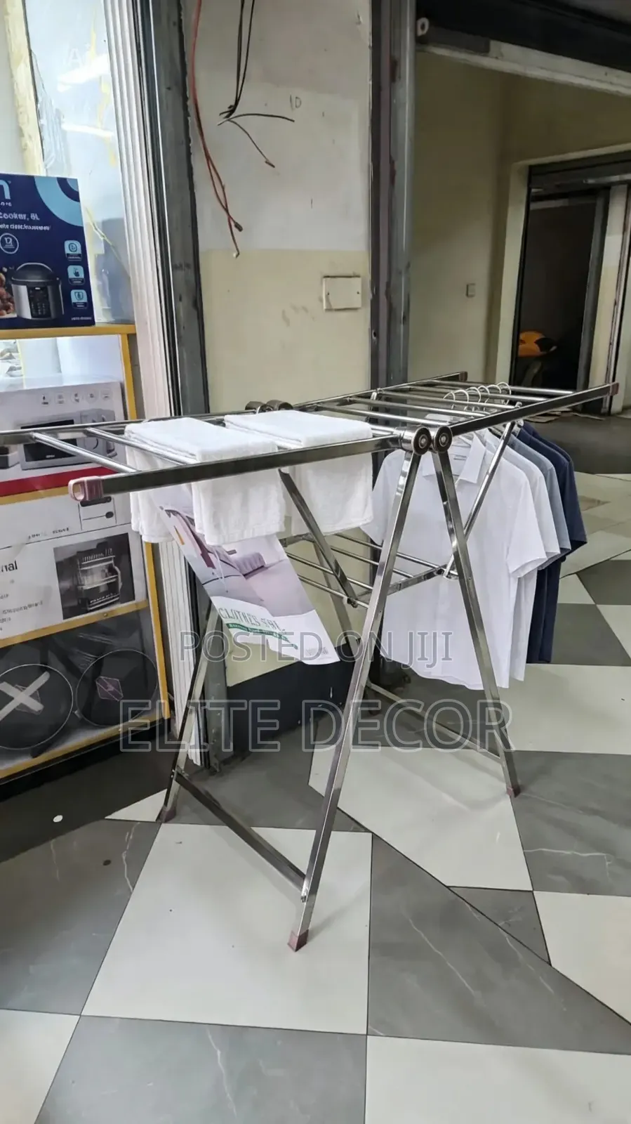 Stainless Steel Foldable X-Shaped Clothes Drying Rack
