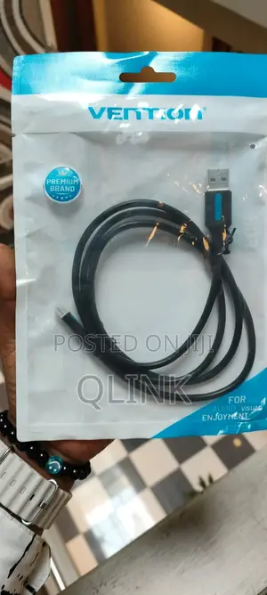Vention Cotton Braided USB 2.0 a Male to C Male 3A Cable 1M Gray