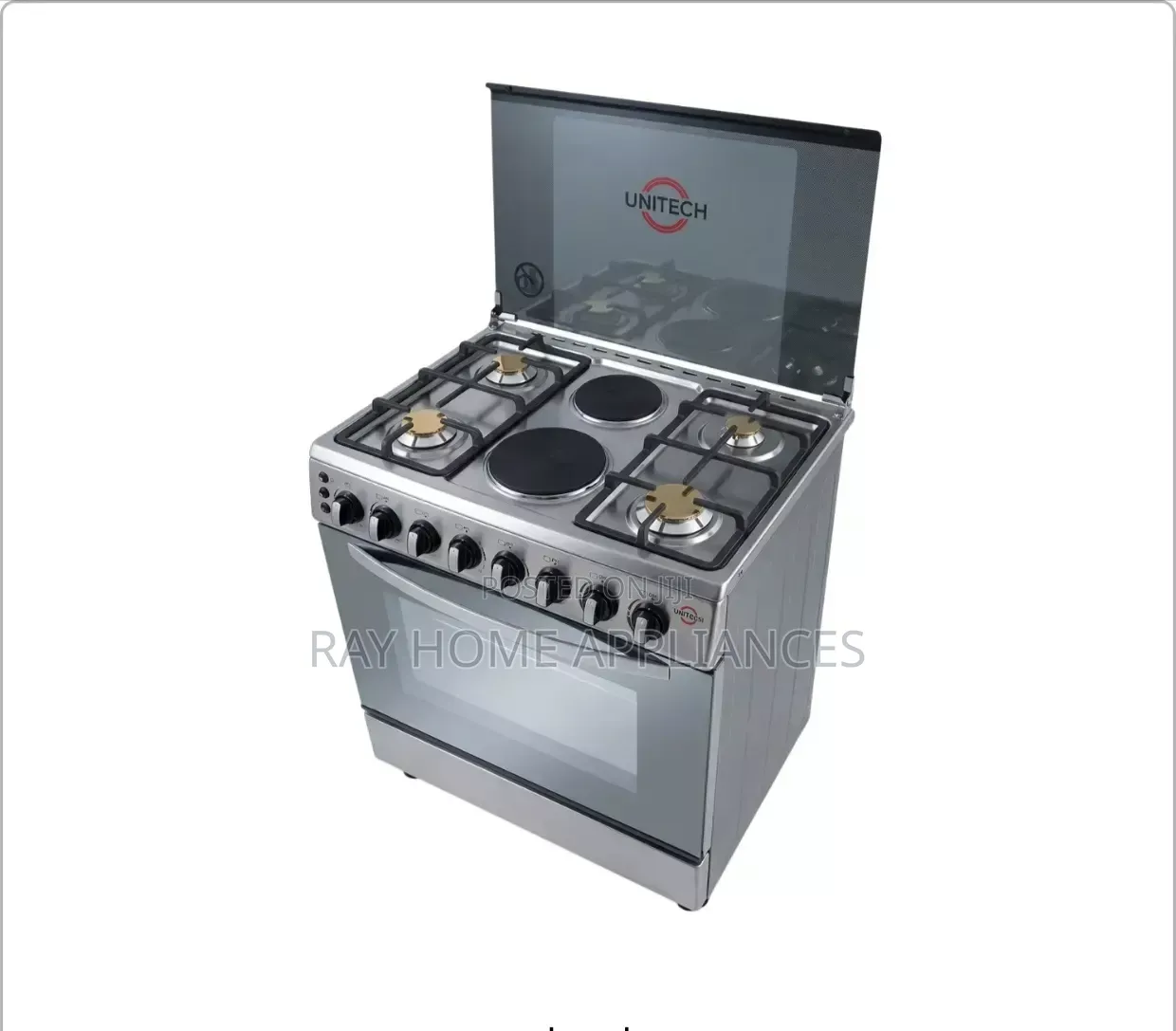 60cm*90cm Unitech 4gas +2 Electric Plate Freestanding Cooker