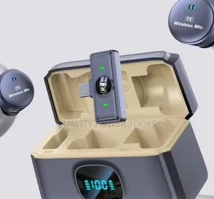 Dual Wireless Lavalier Microphone System With a Charging Case
