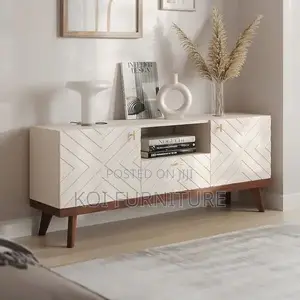 Home Living Room White TV Stand