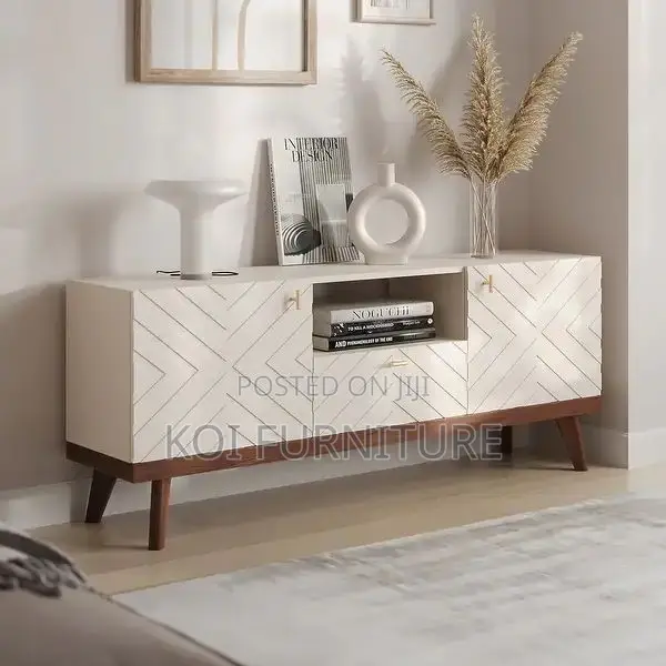 Home Living Room White TV Stand