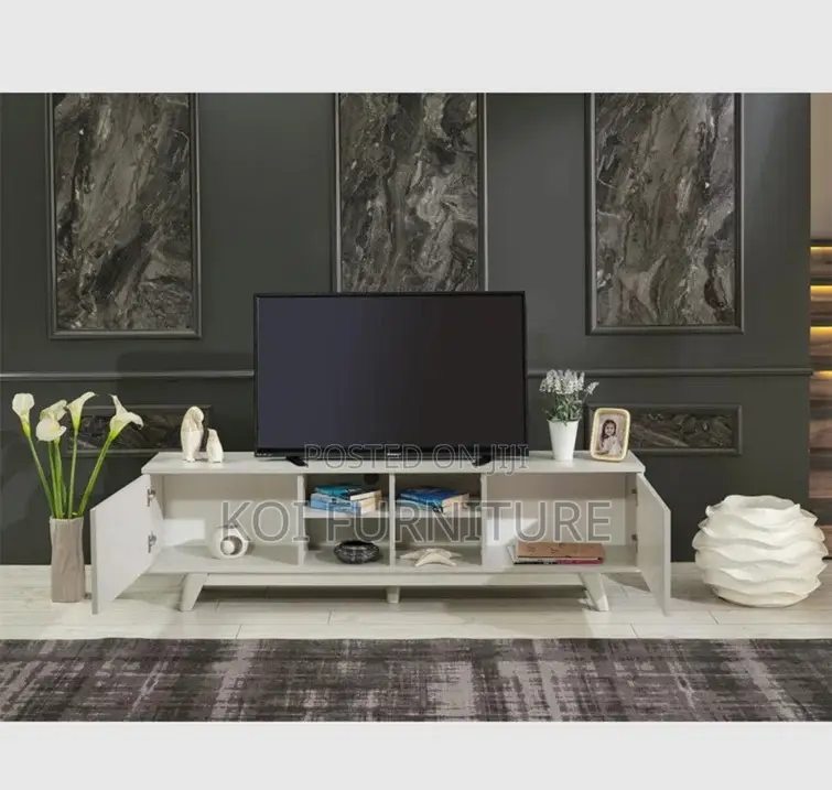 Home Living Room White TV Stand