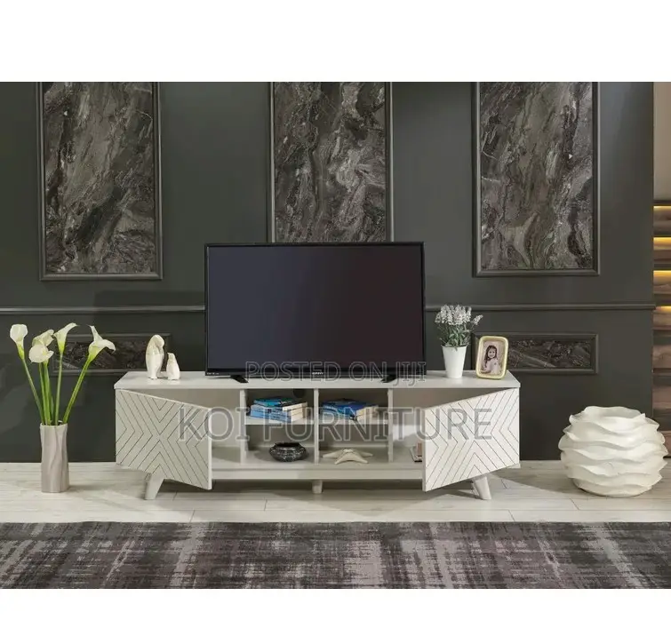 Home Living Room White TV Stand