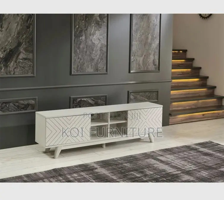 Home Living Room White TV Stand