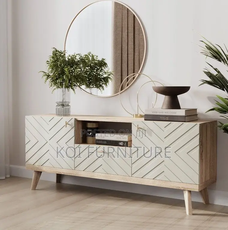 Home Living Room White TV Stand