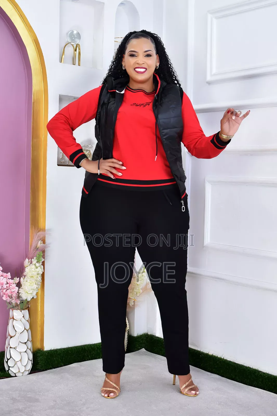 Trouser, Long-Sleeved T-Shirt and Half Jacket (Tracksuit)