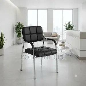 Office Chairs; Visitors Leather Armed Catalina Chair