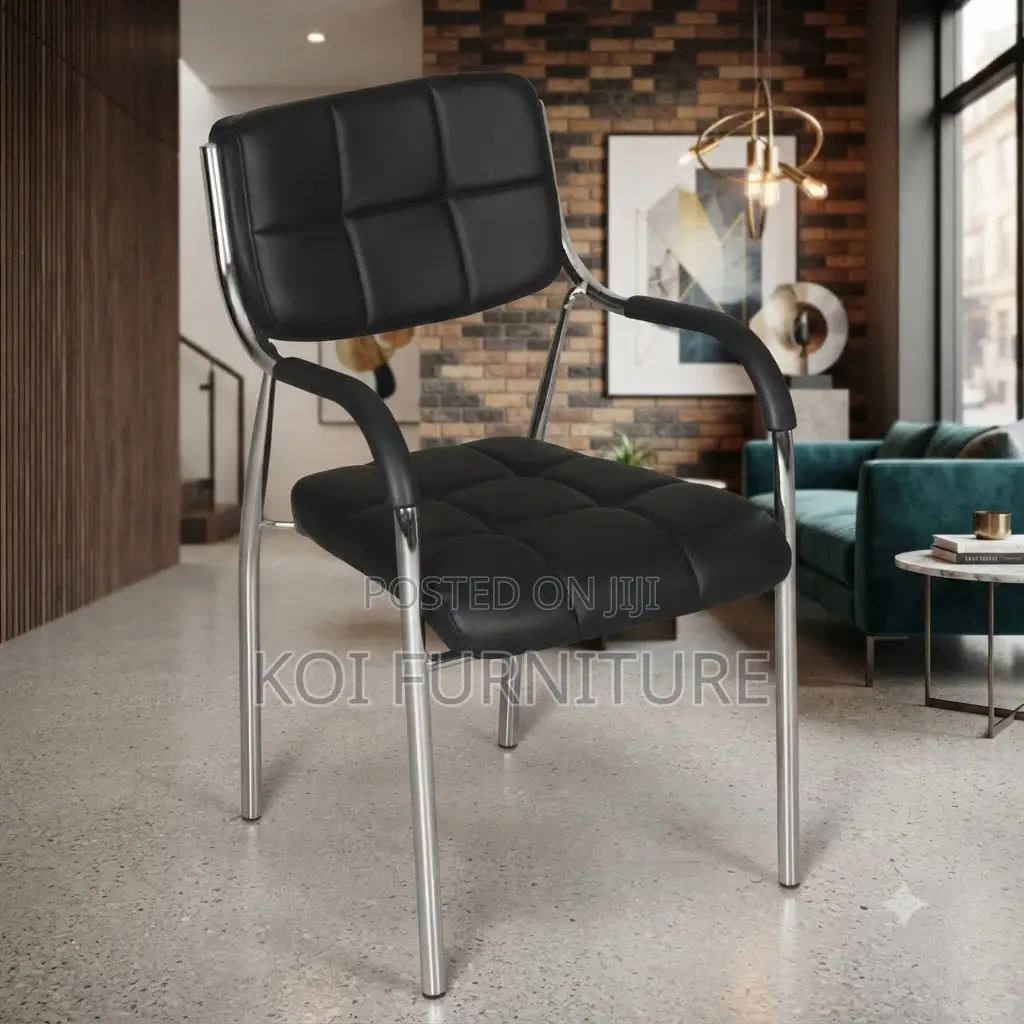Office Chairs; Visitors Leather Armed Catalina Chair