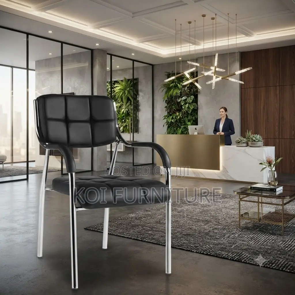 Office Chairs; Visitors Leather Armed Catalina Chair
