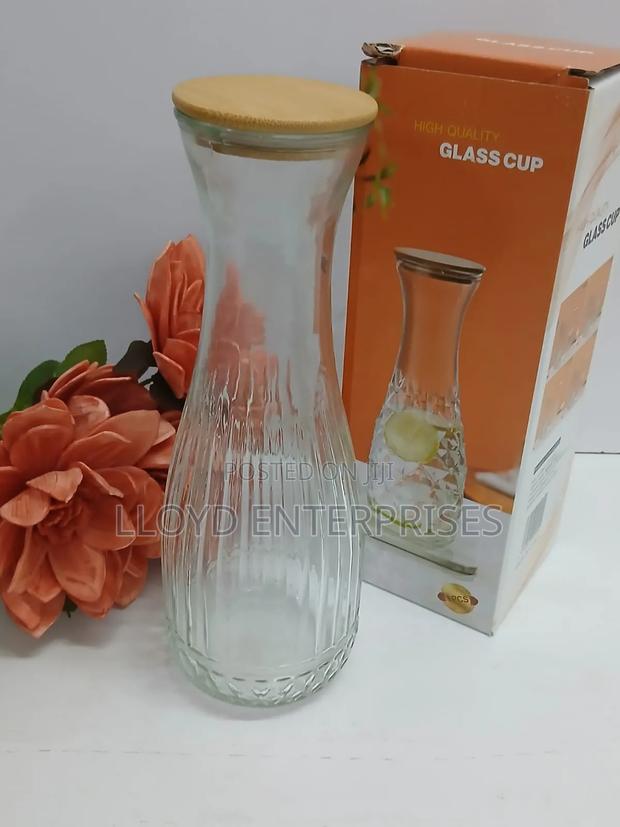 Juice Storage Glass Jar/Carafe With Bamboo Lid - thumbnail 2