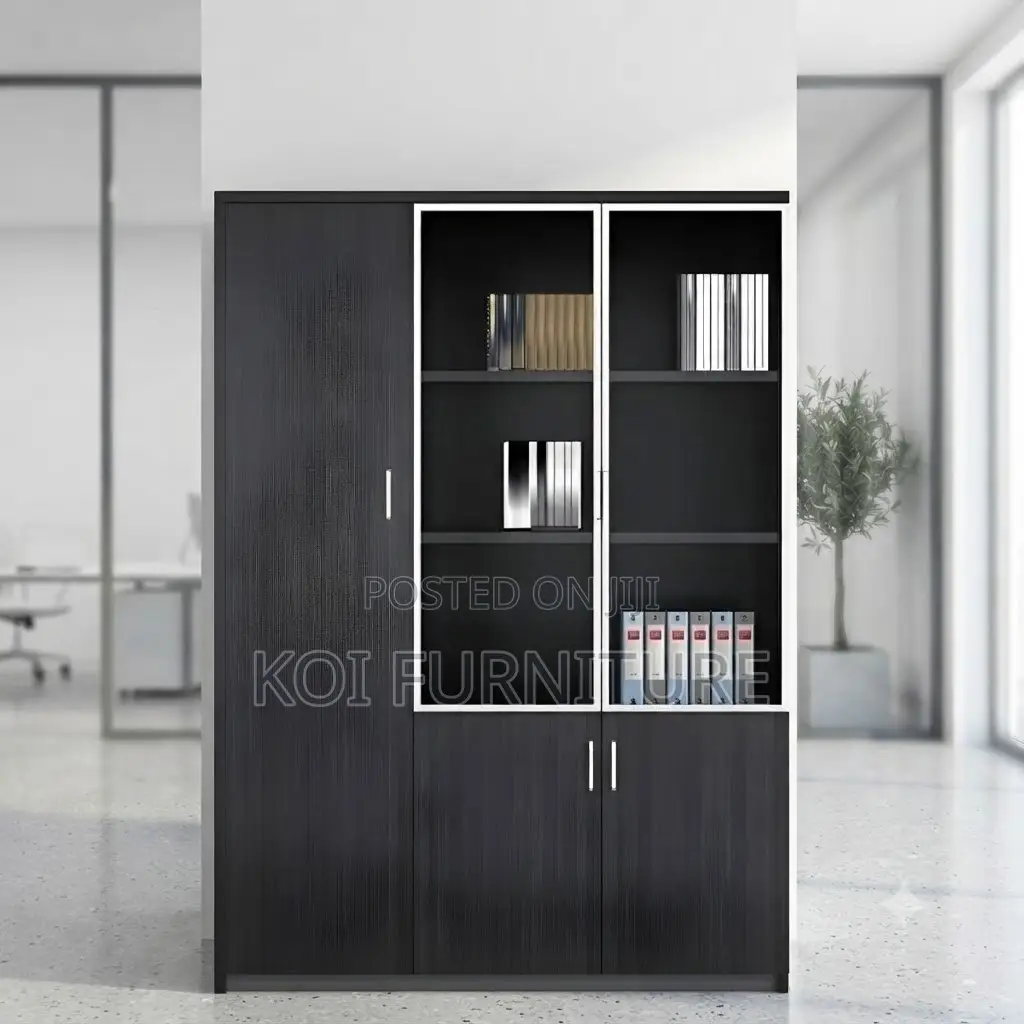 Office Cabinet; Three Drawers Wooden Finished Office Storage Cabinet